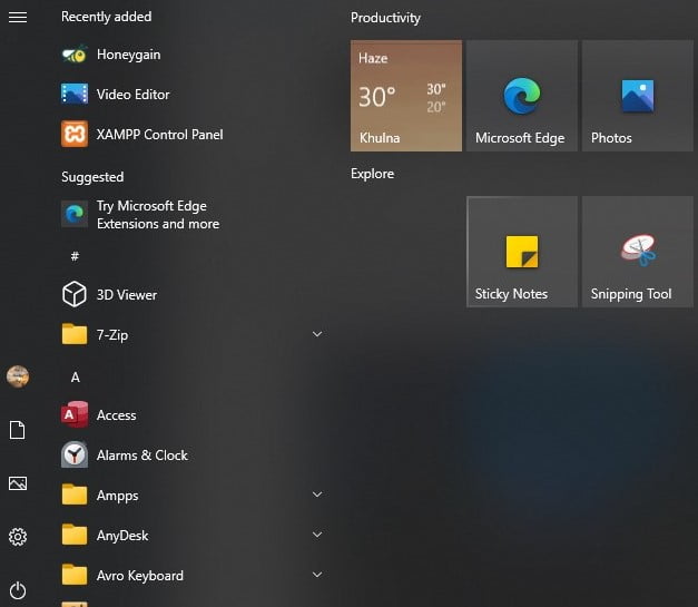 Folder tiles