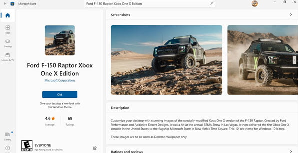 Ford F-150 Raptor Xbox One X Edition