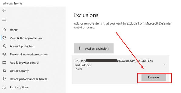 Exclude Removal