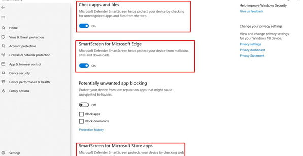 App and browser control