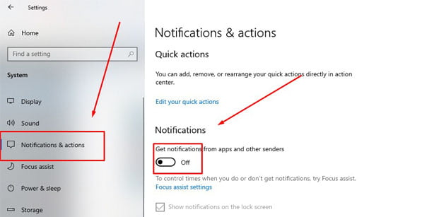 Notification & Actions