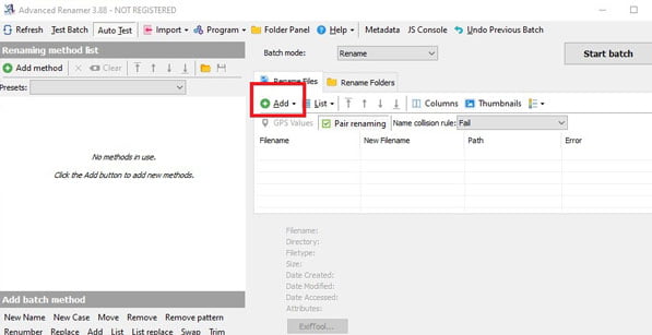 Batch Rename Advanced Renamer 1