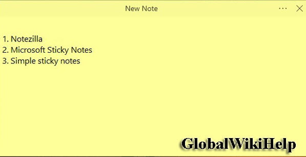 Simple sticky notes
