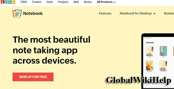Zoho Notebook