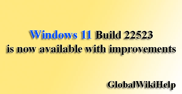 Windows 11 Build 22523